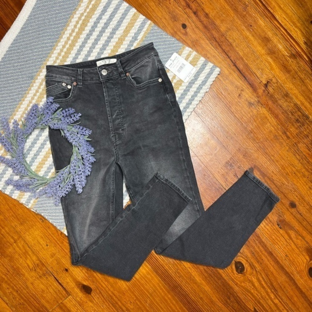 We the Free Free People dusty roads dark wash factory distressed denim A7-57